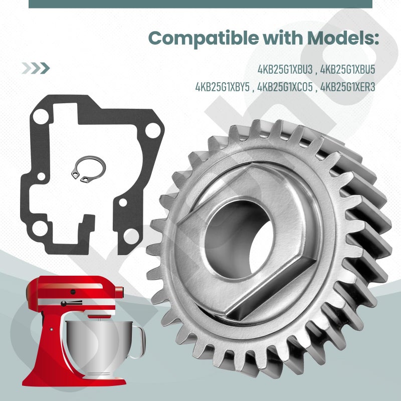 Ohoho 2 Pack 9706529 AP3594375 W11086780 Worm Gear - Compatible with KitchenAid/Whirlpool 5QT and 6QT Stand Mixer - Fits 9703543,9706529,W10916068 ap6048307 WP9706529 Replacement Parts - Image 3